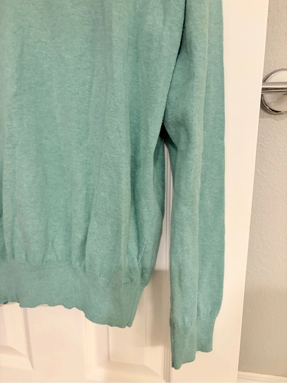 Polo Ralph Lauren Men’s Pima Cotton Light Green V Neck Sweater Small